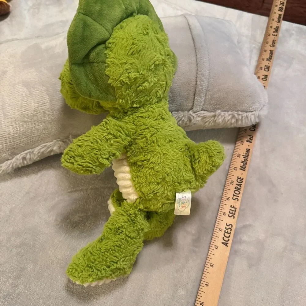 Spark Create Imagine Green Triceratops Dinosaur Plush Toy Rattle Crinkle Baby